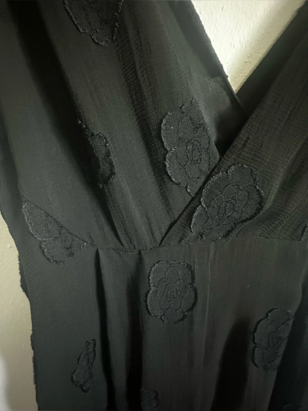 Chanel Vintage Camellia Silk Maxi Dress Eu 40 ♥️ Rare